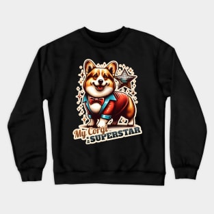 Corgi Disco Bunny Crewneck Sweatshirt